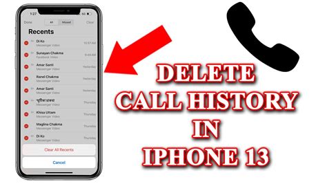 how to remove call history from iphone