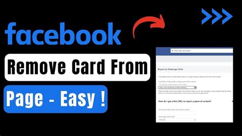 how to remove card from facebook page