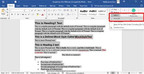 how to remove certain text in word