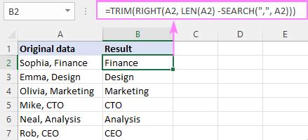 how to remove characters before a space in excel