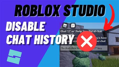 how to remove chat history in roblox studio