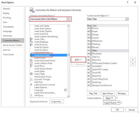 how to remove choose an item from drop down list in word