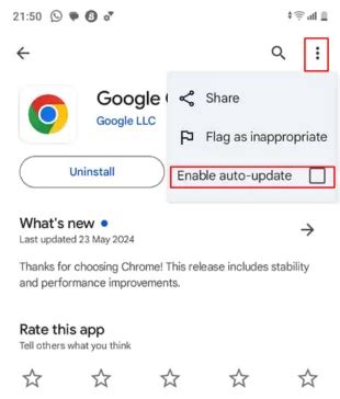 how to remove chrome app from android