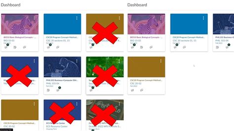 how to remove classes from my canvas dashboard