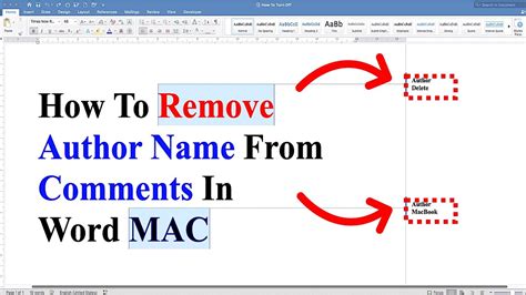 how to remove comments in word mac