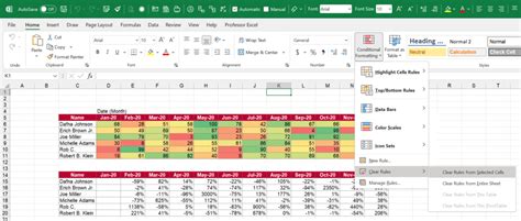 how to remove conditional formatting in excel but keep the colors
