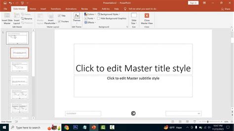 how to remove copyright footer in ppt