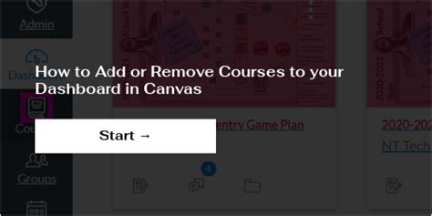 how to remove courses on canvas app