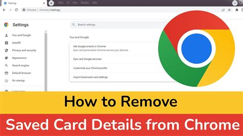 how to remove credit card info from google chrome