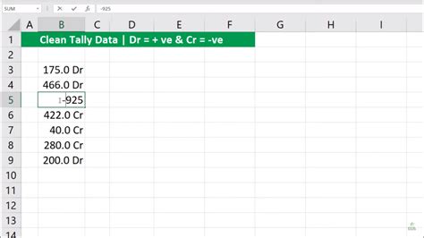 how to remove debit credit in excel