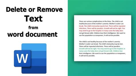 how to remove deleted text from word document