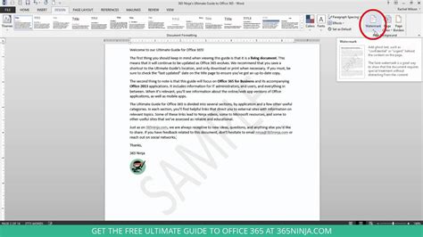 how to remove draft text from word document