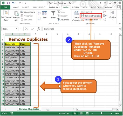 how to remove duplicate text in excel column
