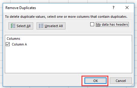 how to remove duplicates in excel shortcut key