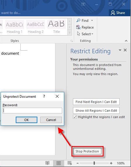 how to remove editing in word document