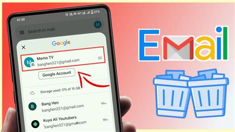 how to remove email account from android phone