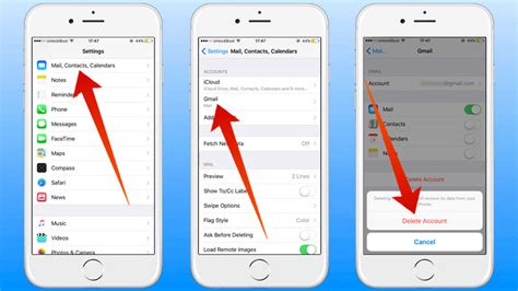 how to remove email account from gmail on iphone