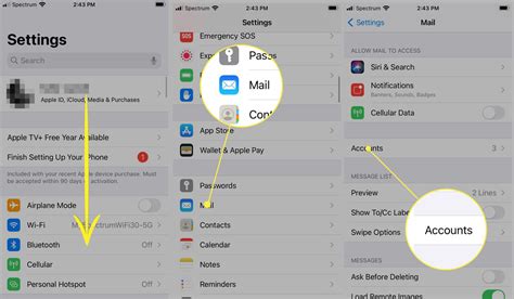 how to remove email account from iphone 15