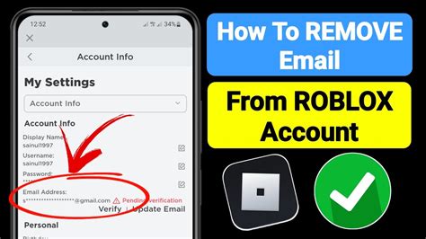 how to remove emails on roblox