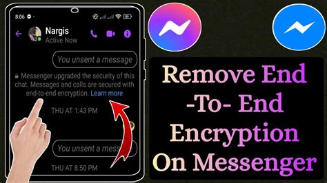 how to remove encrypted messages on messenger on iphone