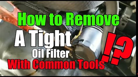 how to remove engine oil filter