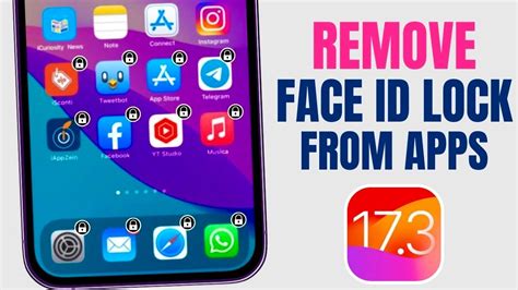 how to remove face id for apps