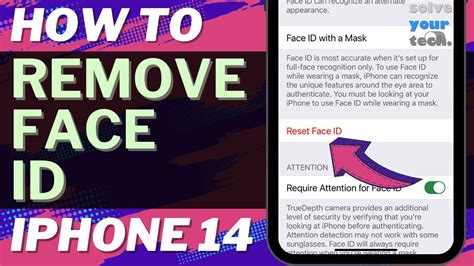 how to remove face id from iphone 14 plus