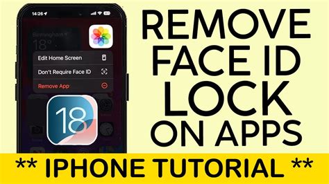 how to remove face id lock from apps on iphone