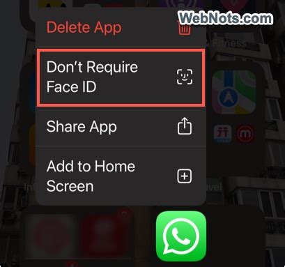 how to remove face id to unlock apps