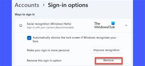 how to remove face recognition