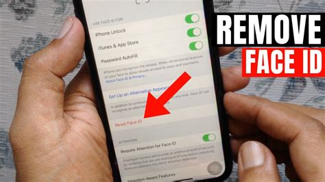how to remove face recognition from iphone