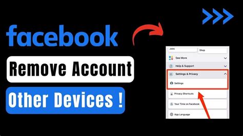 how to remove facebook account from different devices
