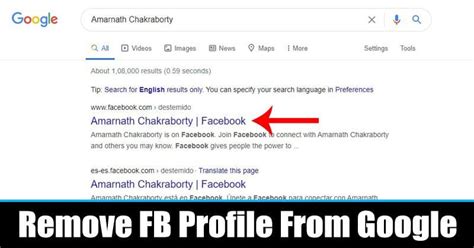 how to remove facebook from google search