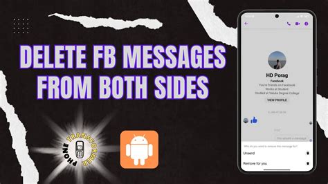 how to remove facebook messages from both sides