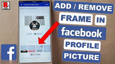 how to remove facebook profile frame