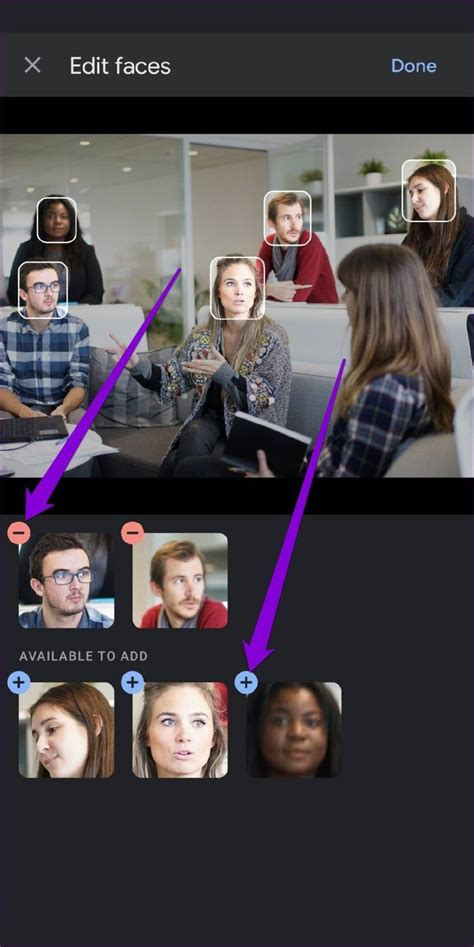 how to remove faces from google photos