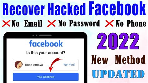 how to remove fb account without email and password