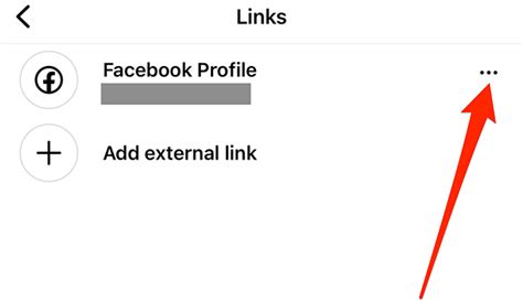 how to remove fb link in instagram