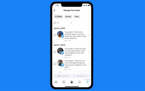 how to remove fb post from trash