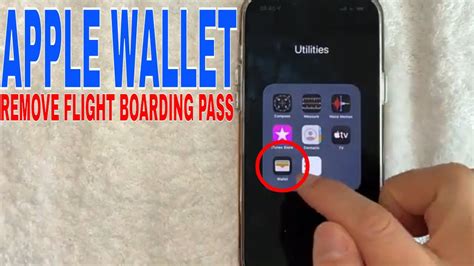 how to remove flight boarding pass from apple wallet