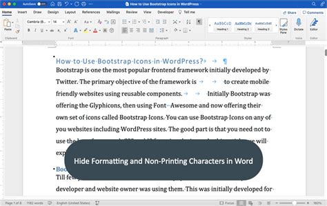 how to remove formatting characters in word