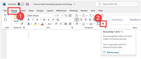 how to remove formatting marks in word mac