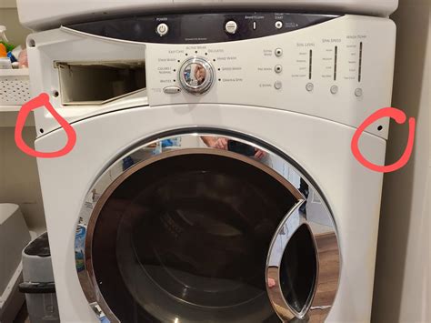 how to remove front panel of ge stackable washer