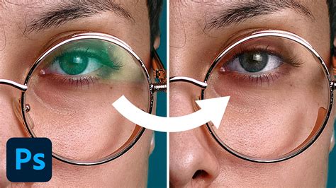 how to remove glare from glasses in ps express