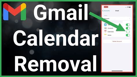how to remove gmail account from iphone calendar