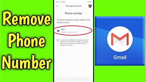 how to remove gmail account from phone number