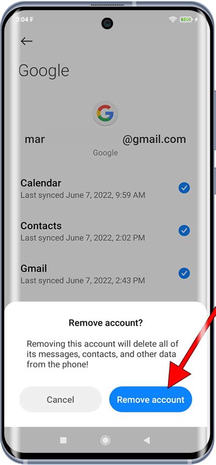 how to remove gmail account from redmi 13c