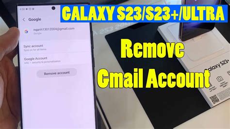 how to remove gmail account from samsung