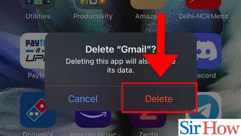 how to remove gmail app from iphone