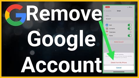 how to remove google account from iphone mail
